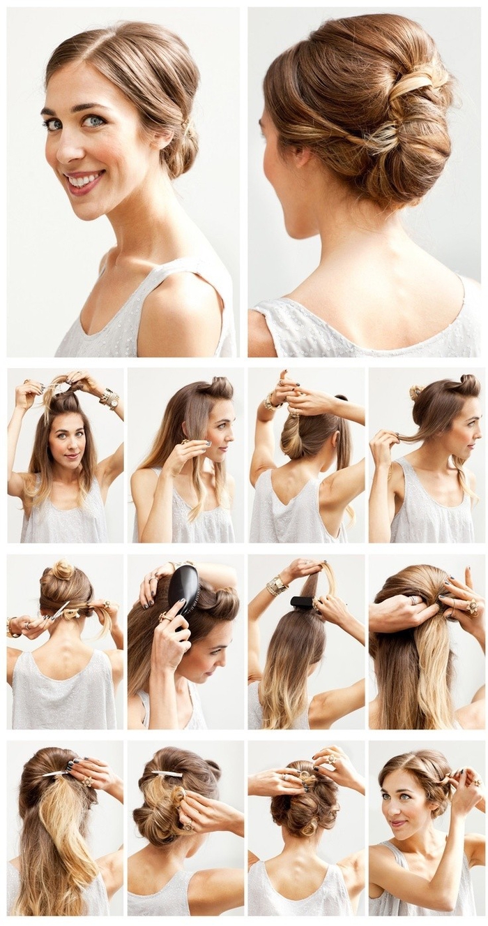 how this complicated-looking hairstyle easy to do it yourself - wedding hairstyles