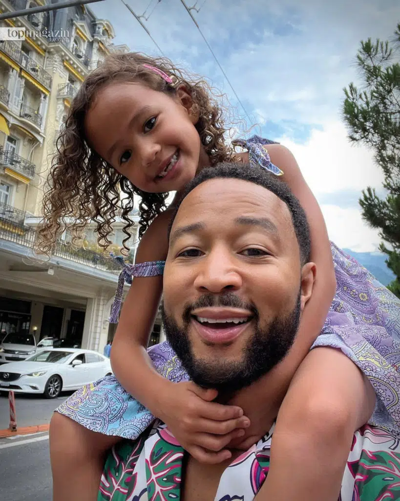 Sänger John Legend mit seiner Tochter Luna