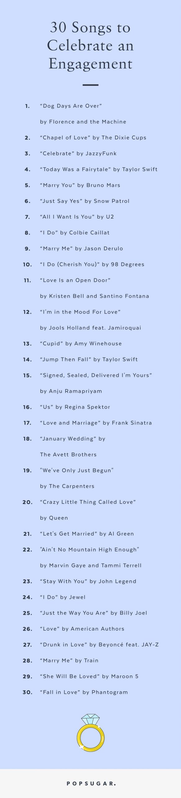 Engagement party song list