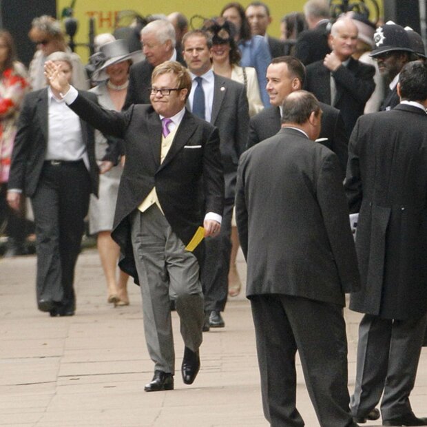 Celebrities and nobles in front of the Church