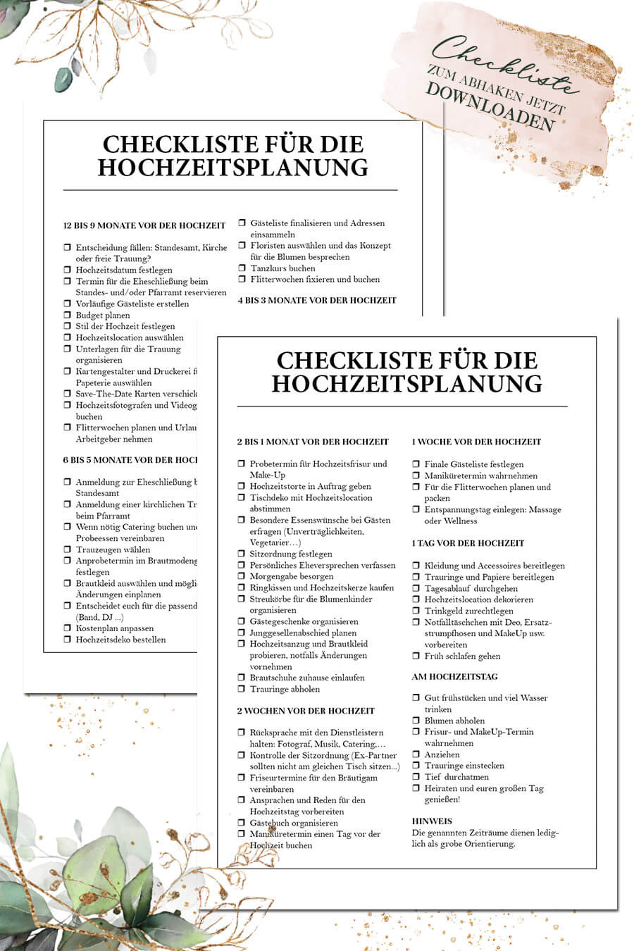 Free wedding planner checklist pdf