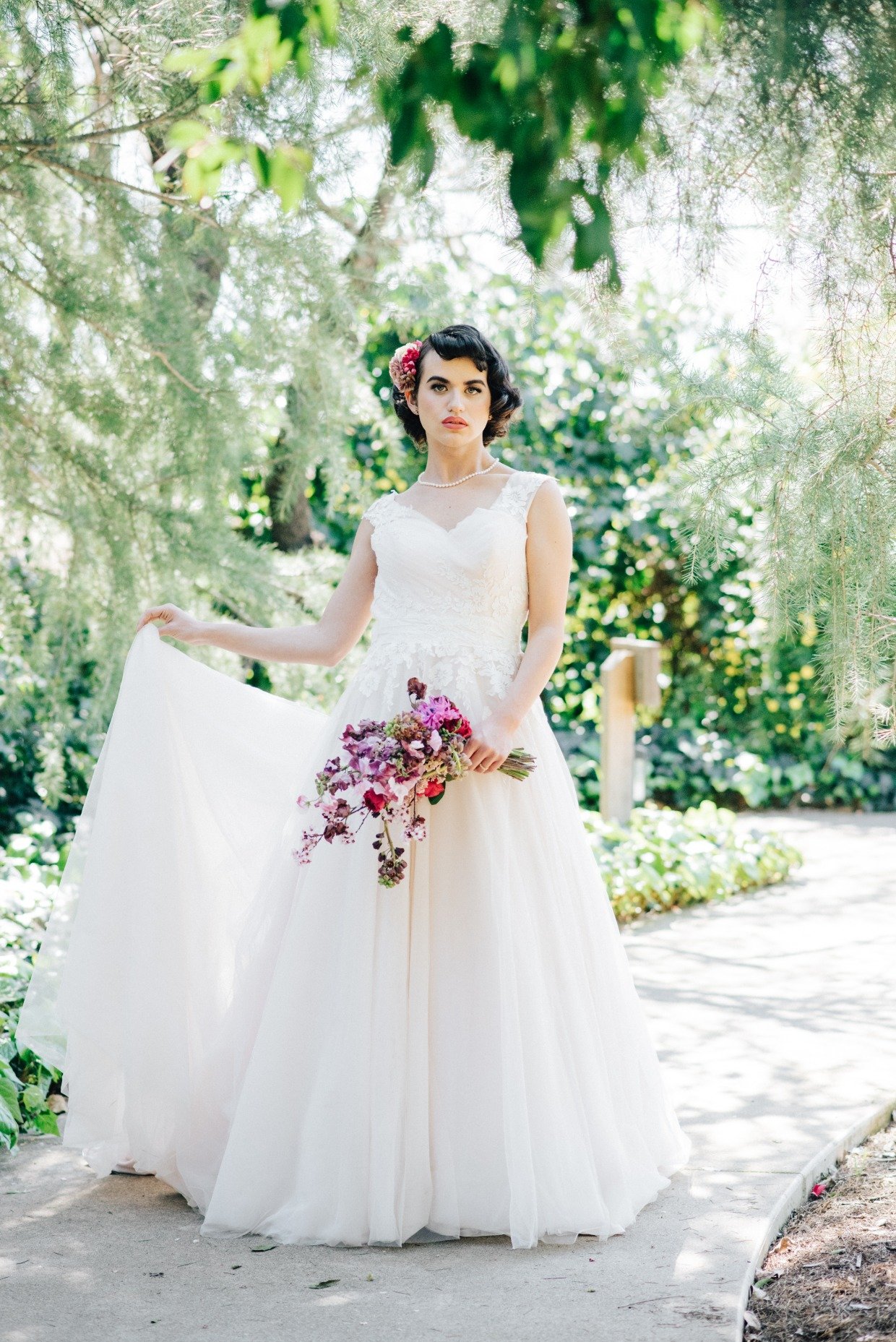 1950s housewife bridal fashion