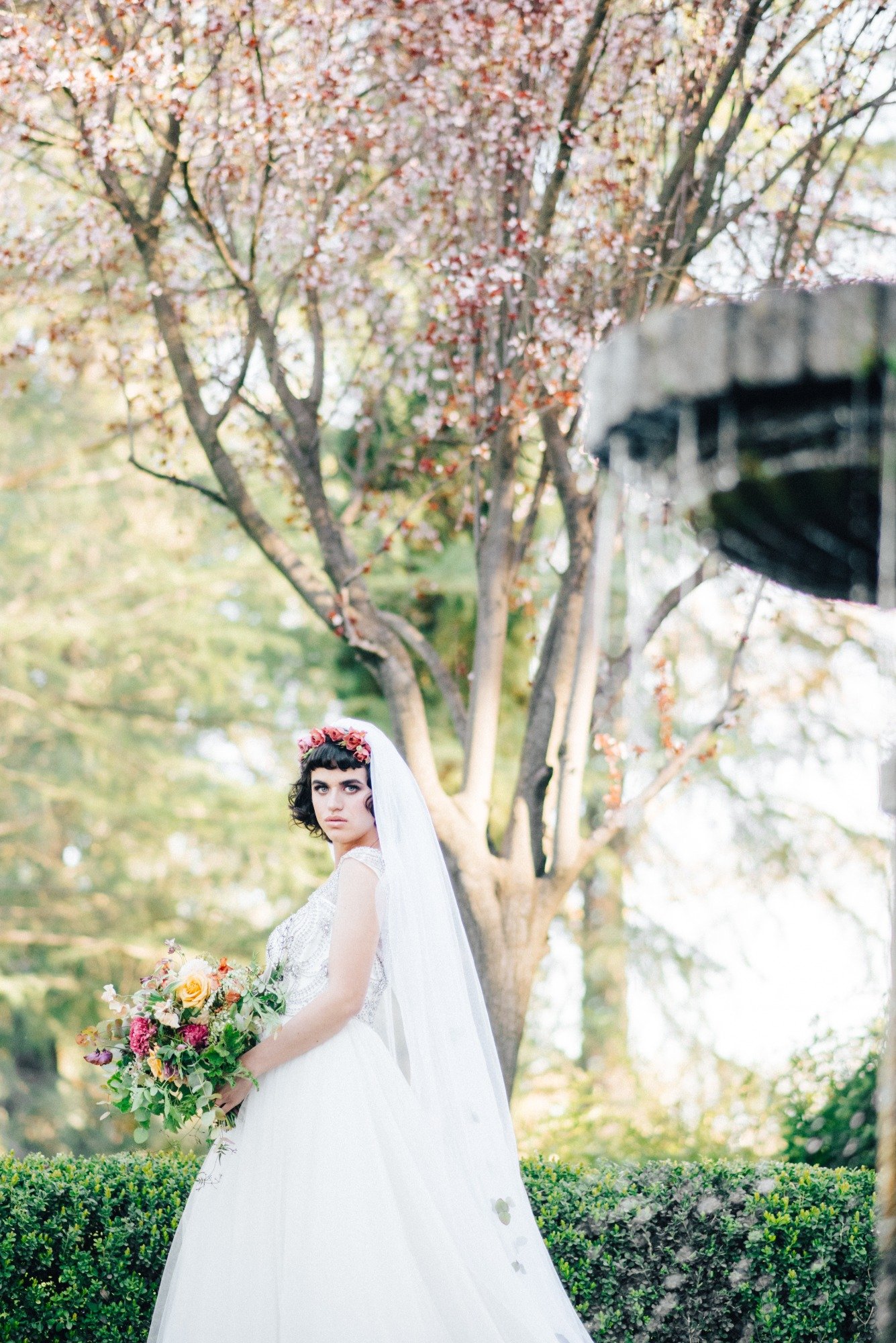 Soft goth bridal fashion