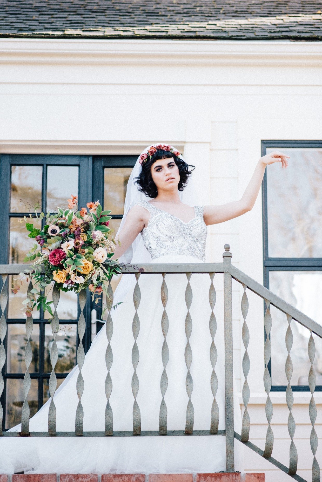 Romantic gothic bridal fashion