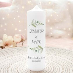 Greenery Wedding Candle