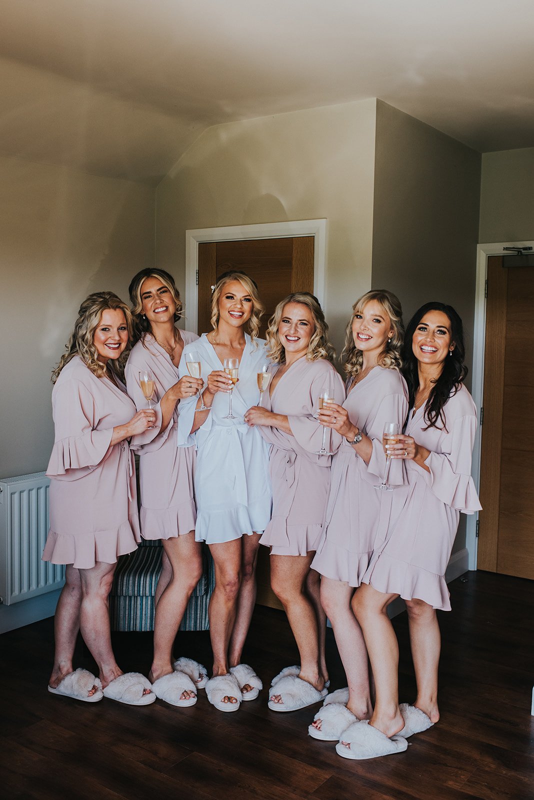 pink bridesmaid robes