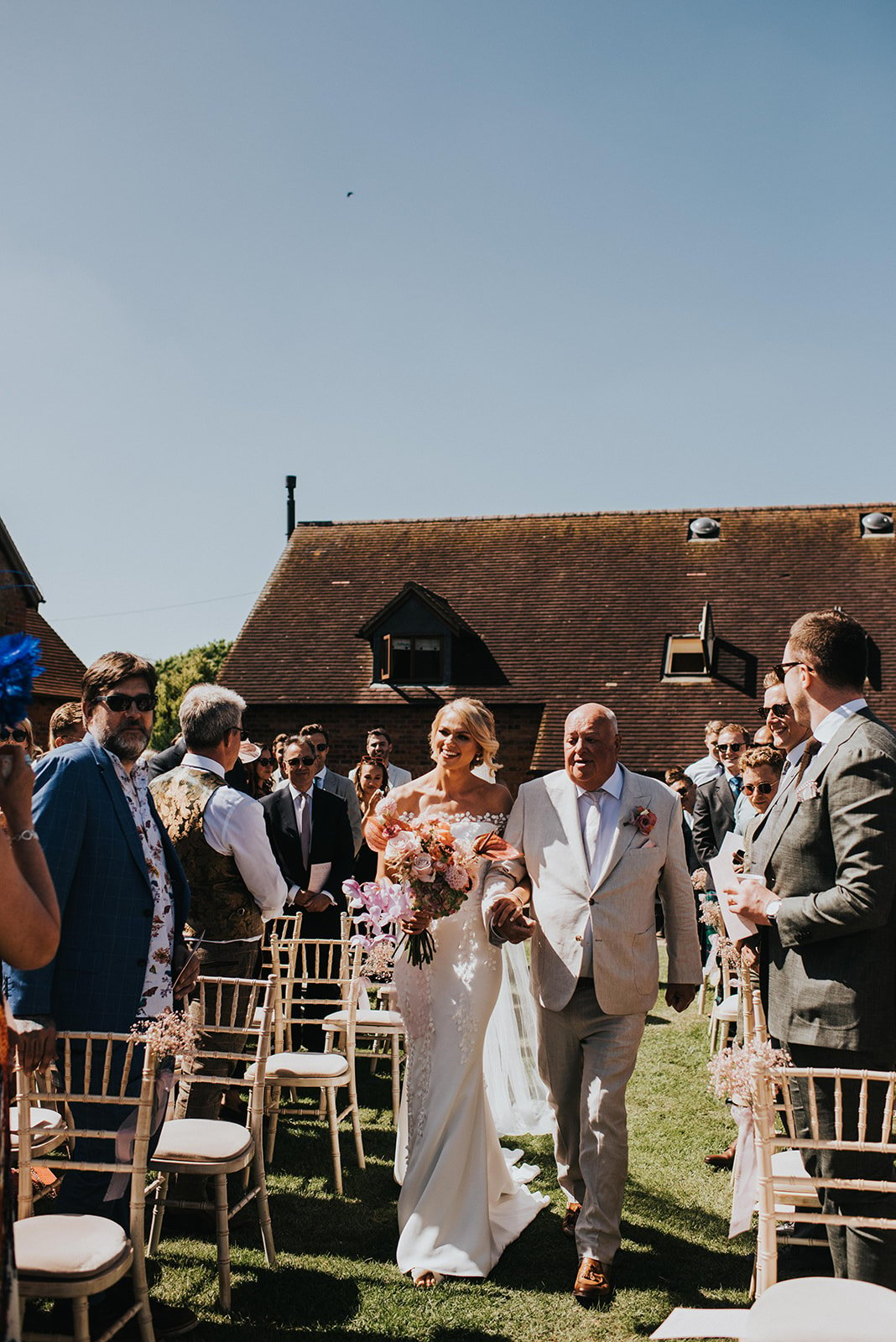 dad walking bride down aisle