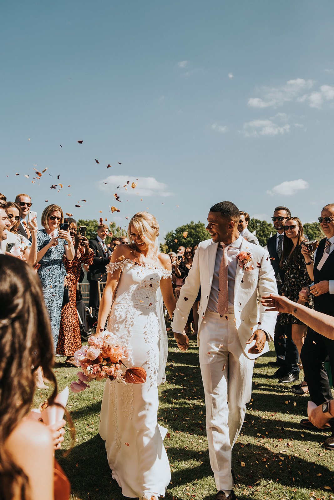 roses outdoor wedding ceremony