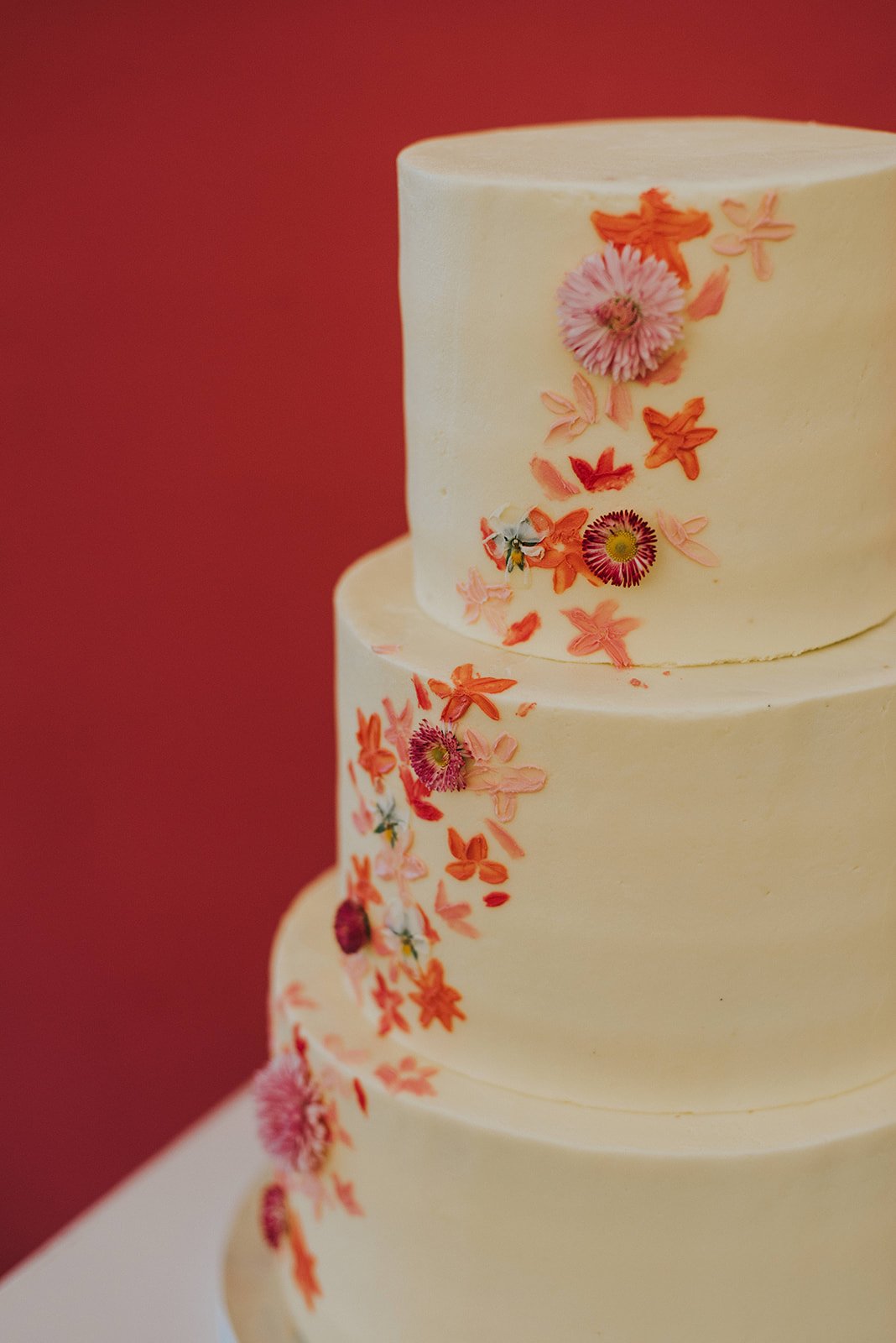 floral wedding cake