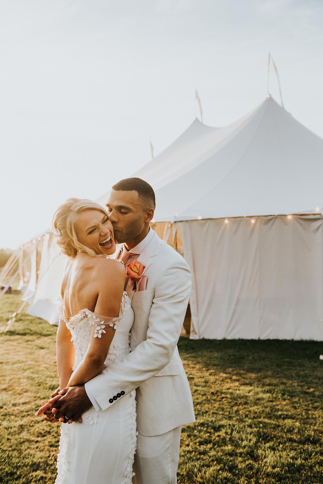 fun wedding portrait