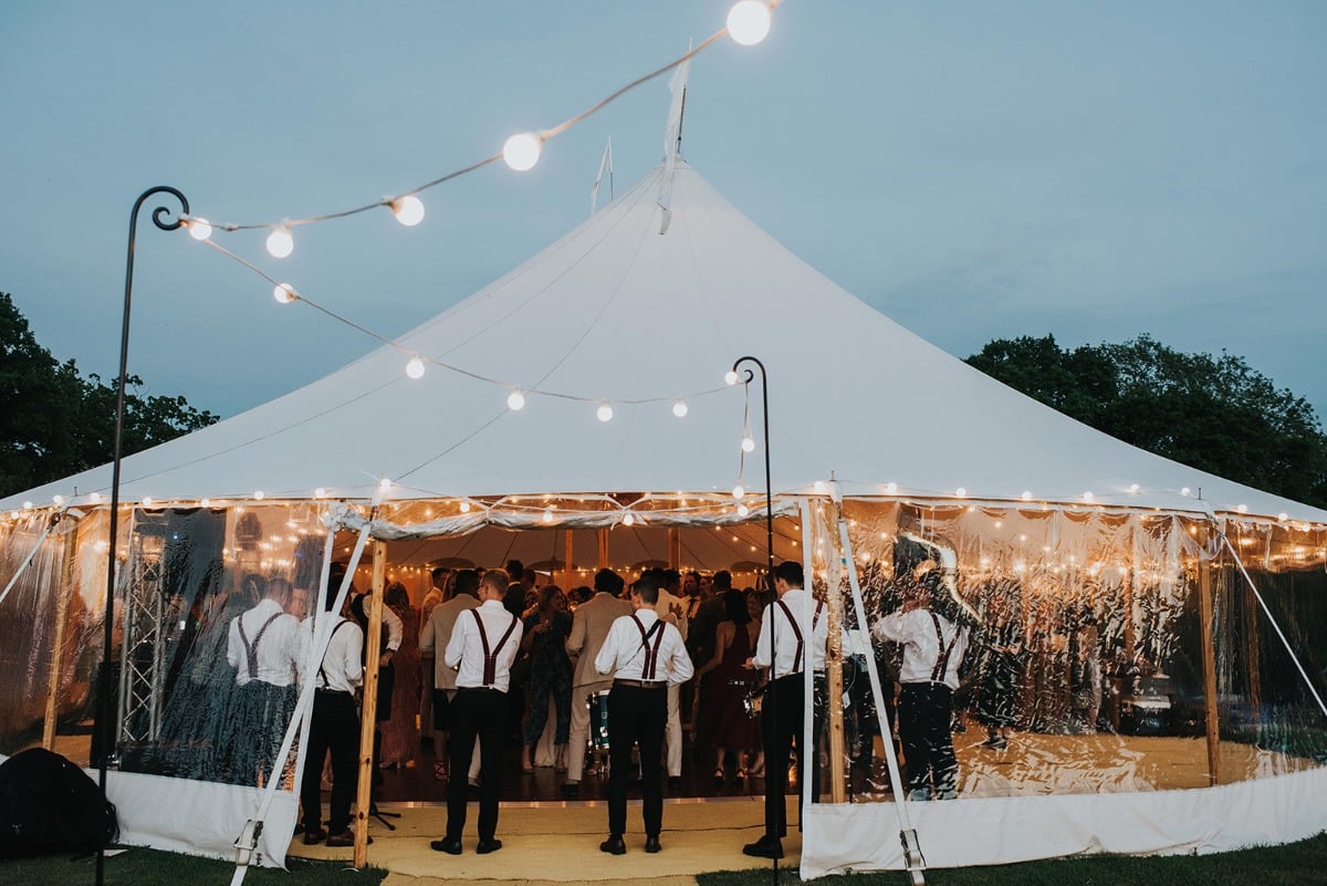 band playing at wedding