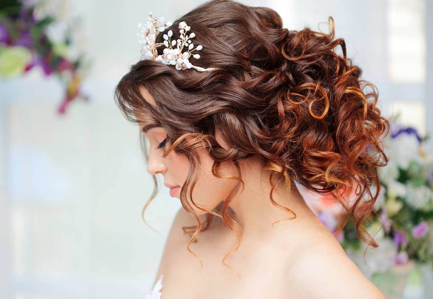 Hair jewelry for bride