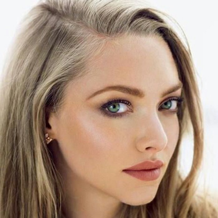 bride-make-up-yourself-make-amanda-seyfried brown lips subtle eyes-schminken rouge highlighter