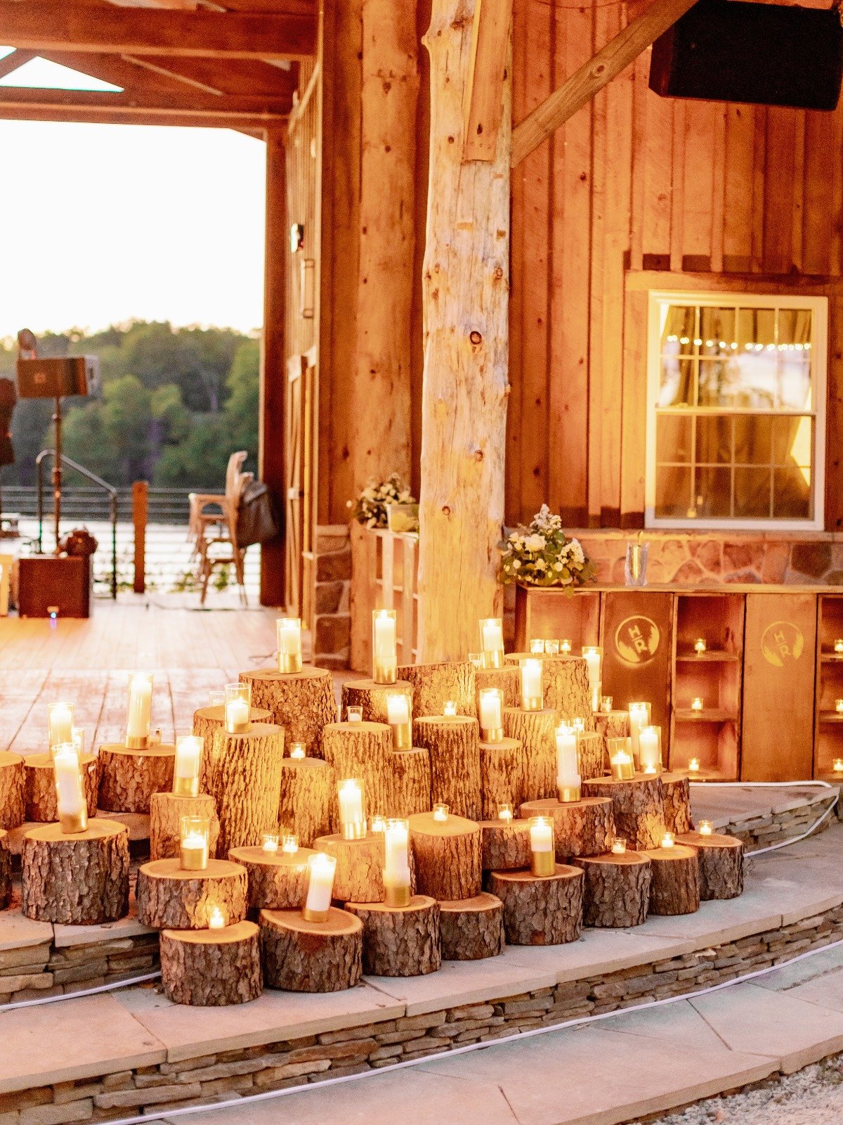 wooden votive pedestals