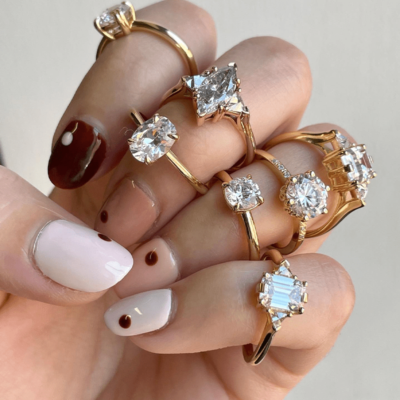 On trend engagement rings