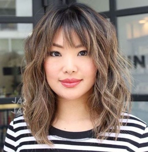 Korean short hair with round face