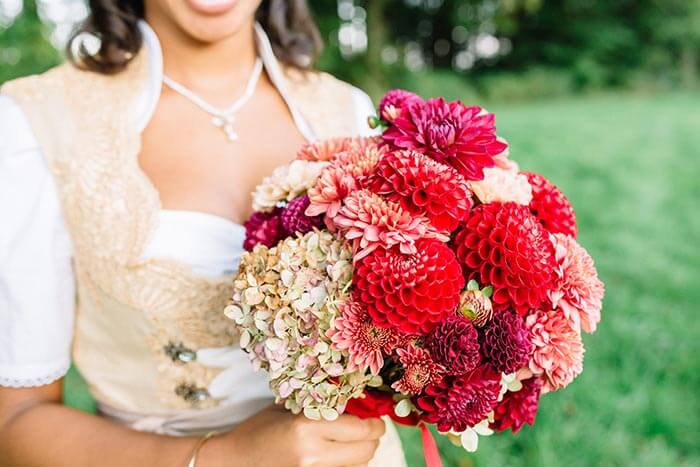 Dahlias Wedding Bouquet