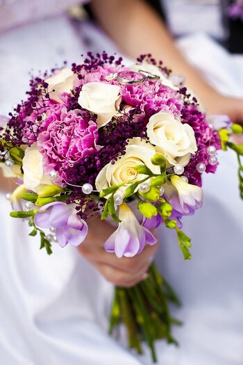 Bridal bouquet with freesia