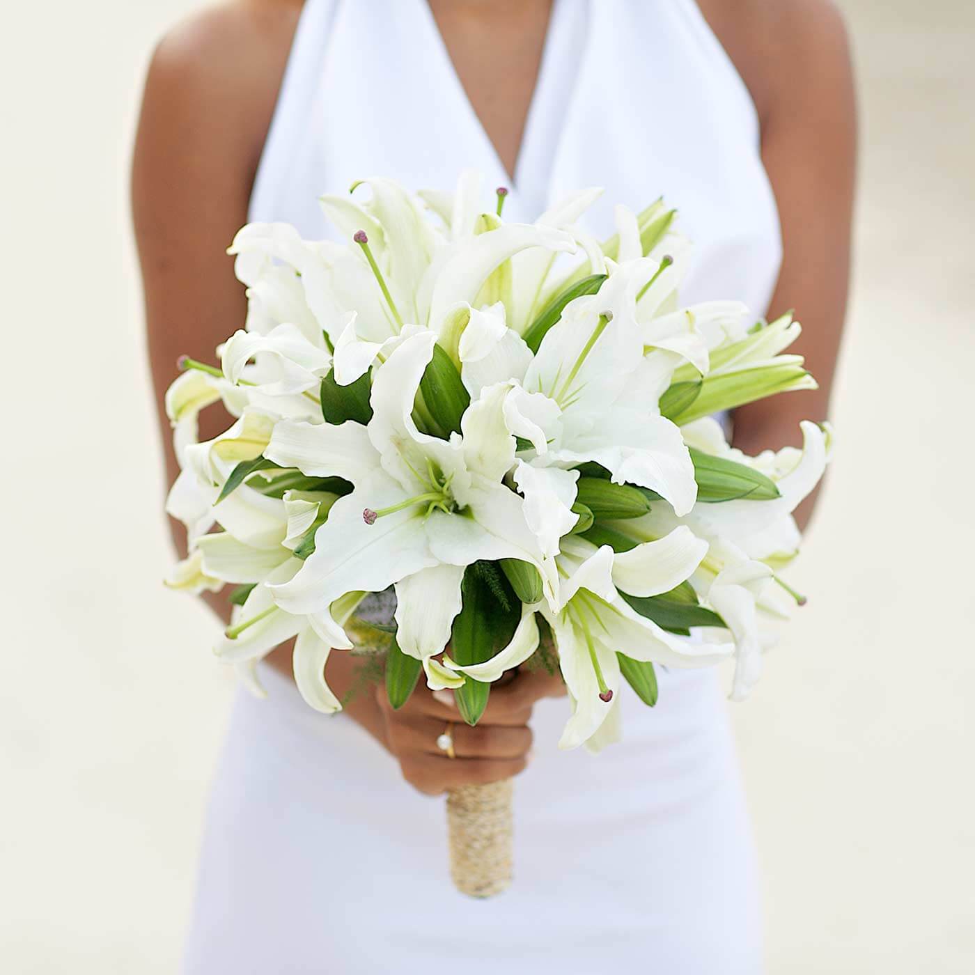 Bridal bouquet with lilies