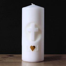 Wedding candle set with cross