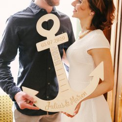 Wood Lettering Wedding Anchor