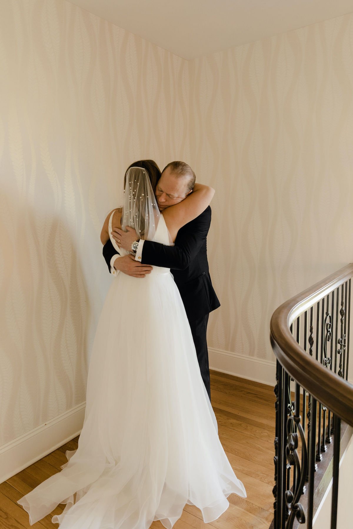 patterned wedding veil