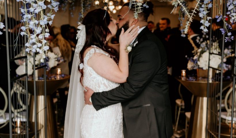 The custom entryway at this Nashville wedding brought the celebration