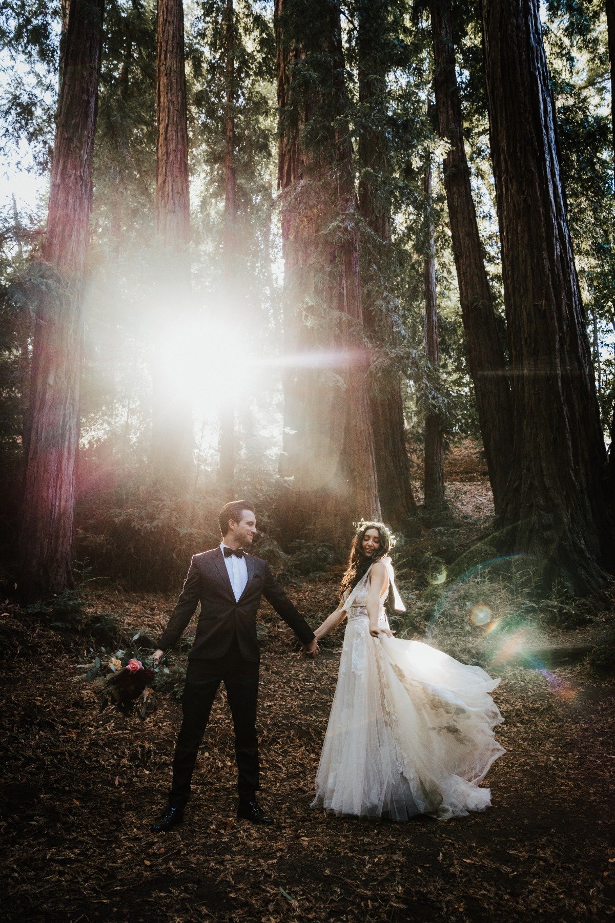 wedding dress with bow shoulder ties