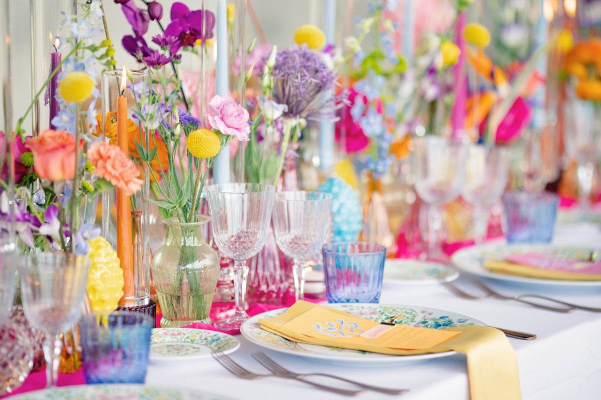 colorful centerpieces