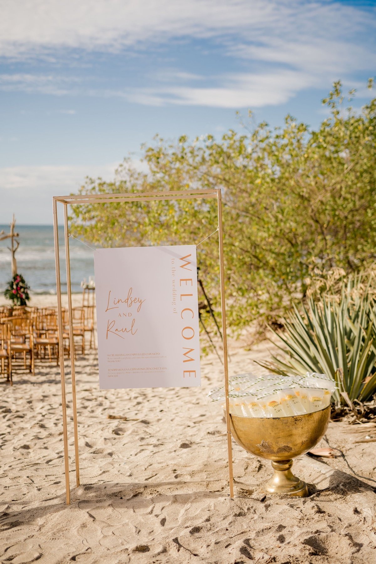 wedding ceremony welcome station