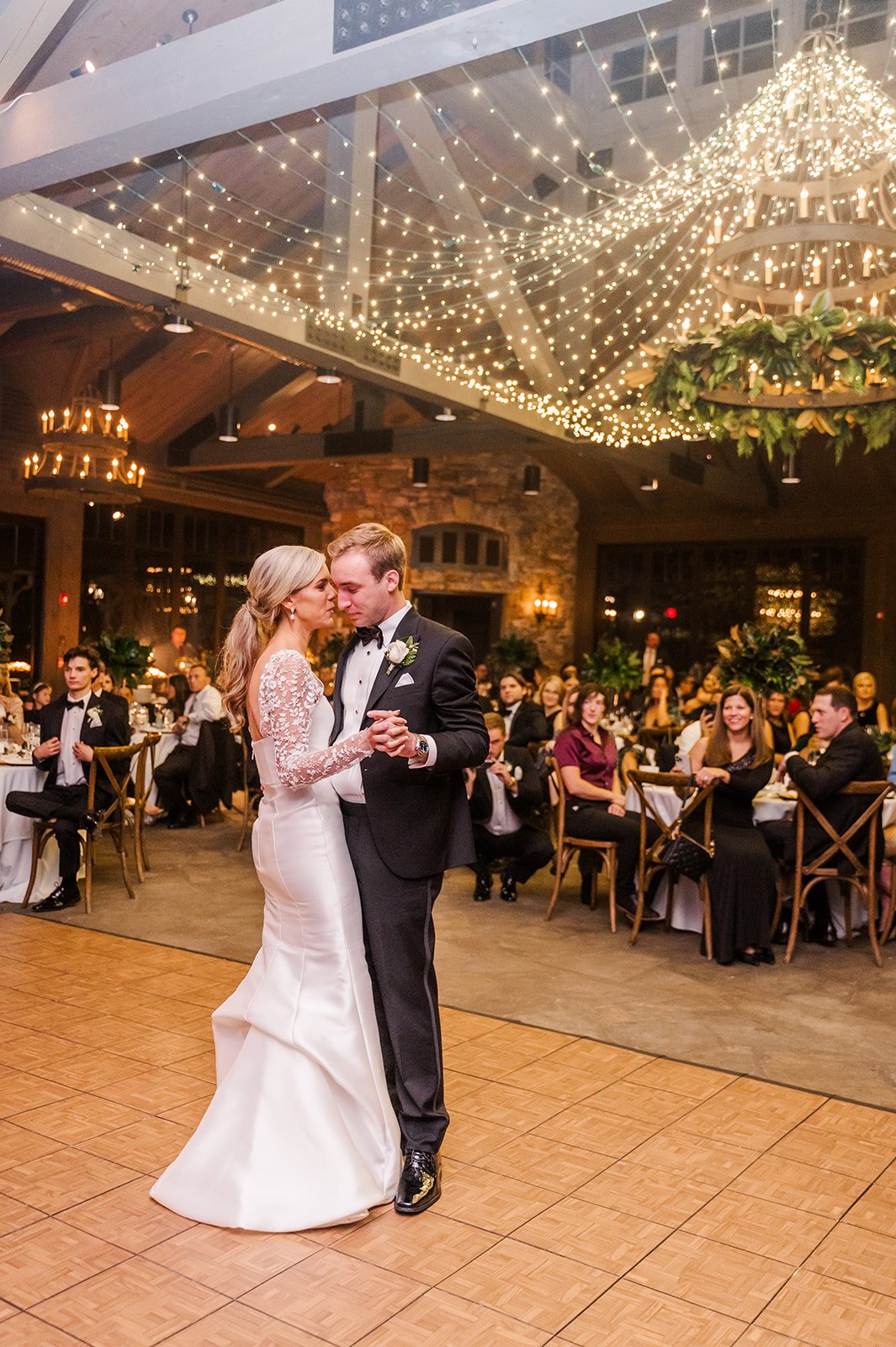 Starlit first dance at Old Edwards Inn