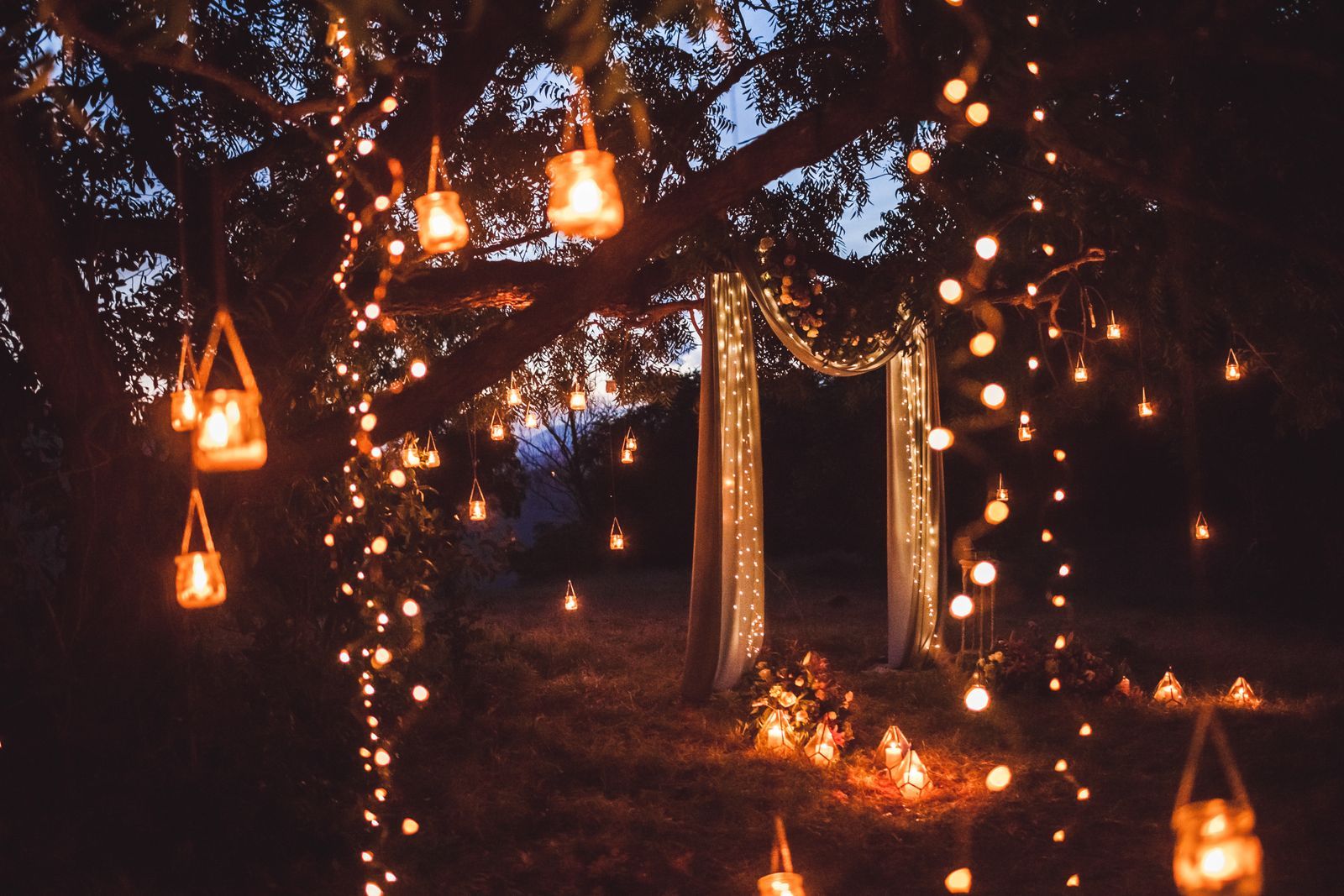 String light as a Trend on the wedding