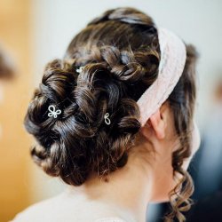 Bride with hair jewelry