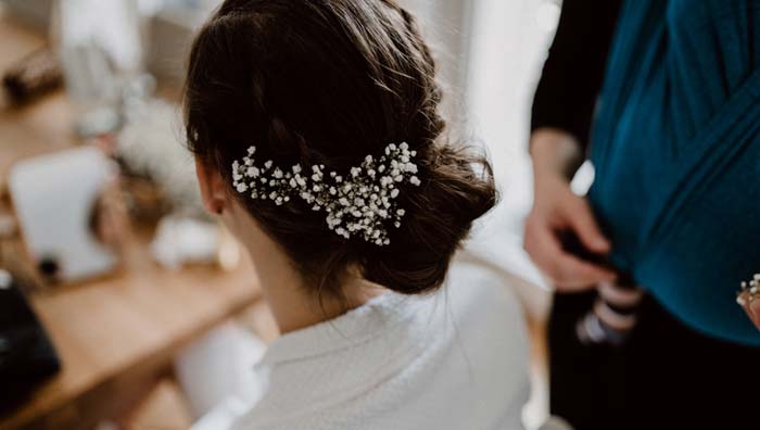 Gypsophila Bridal Hairstyle