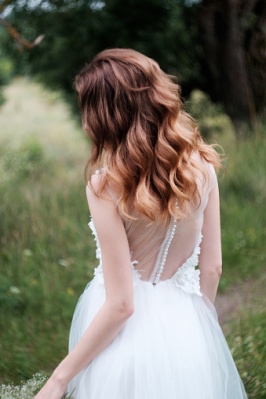 Bridal hairstyle open hair