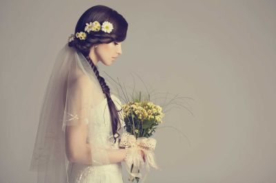 Braided hairstyle as a wedding hairstyle