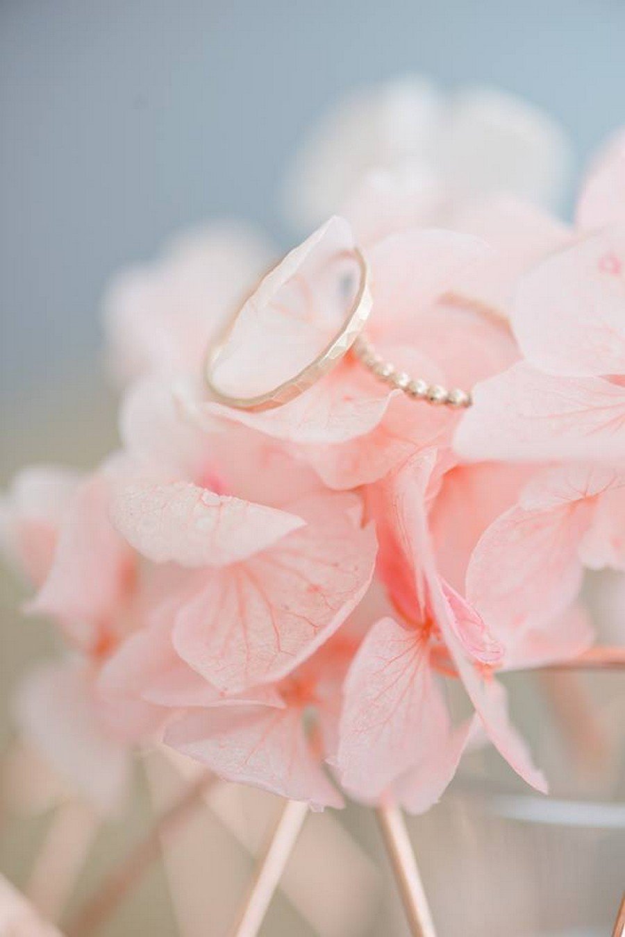 Wedding ring and bead clip-on ring is made of Gold, and Gold by Nathalie Bleyer goldsmith in Vienna