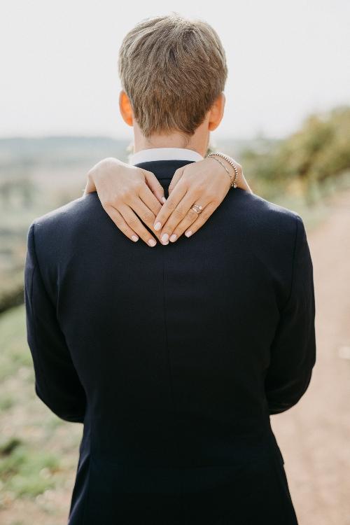 Wedding photo of a pair of