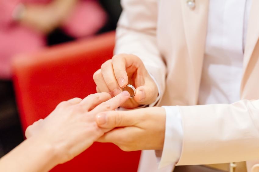 Ring exchange at the wedding Ceremony