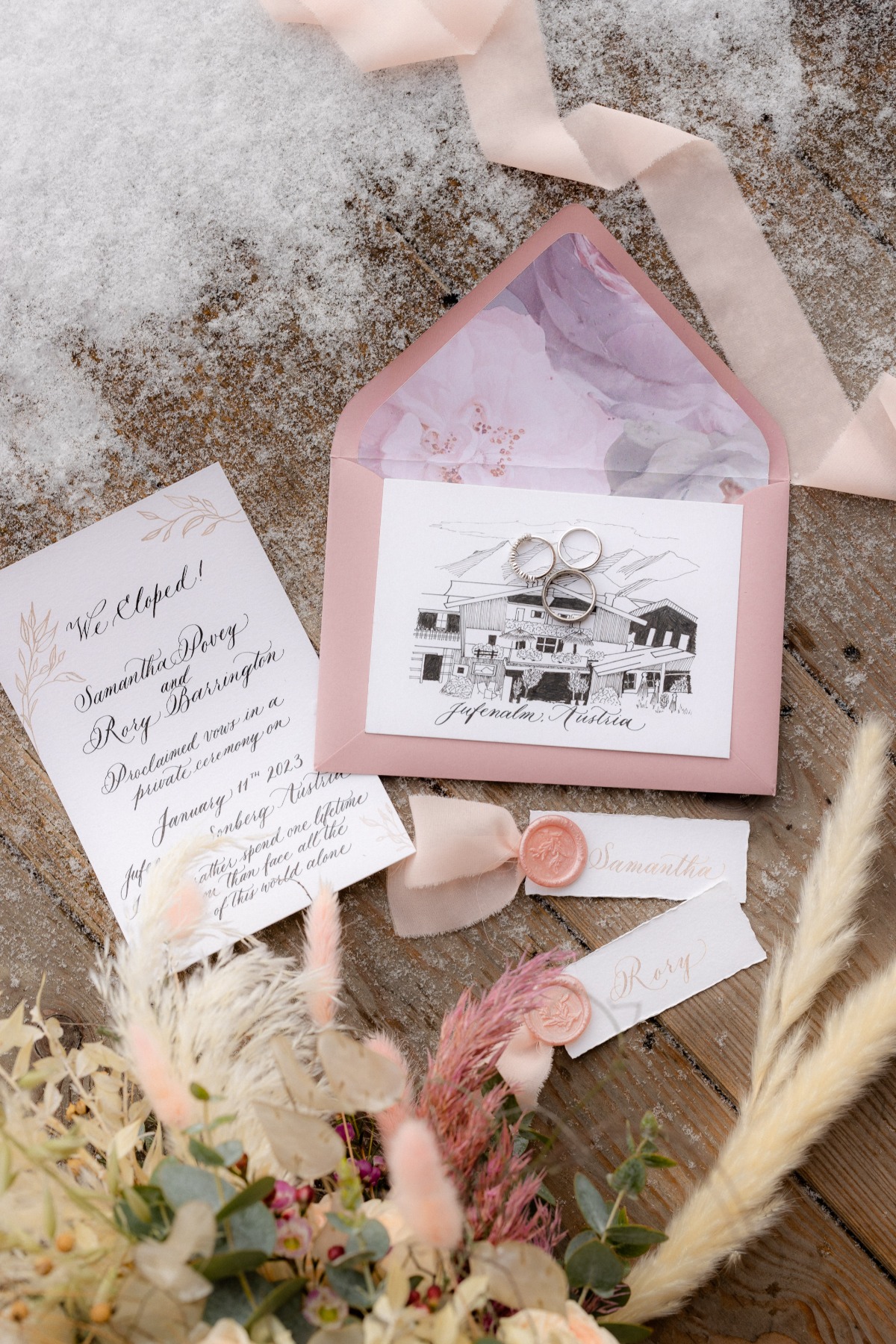 custom venue elopement notice