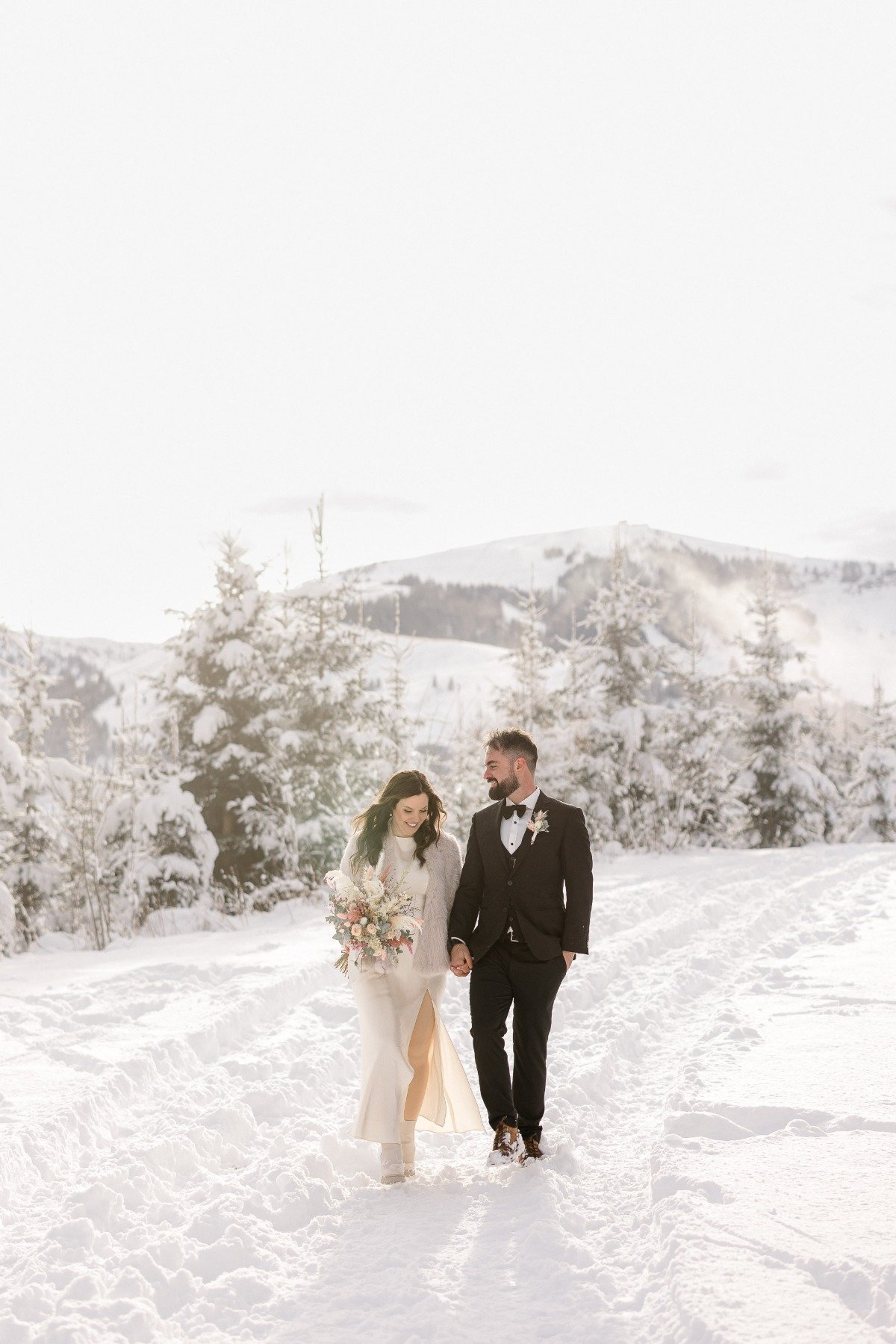 snowy elopement