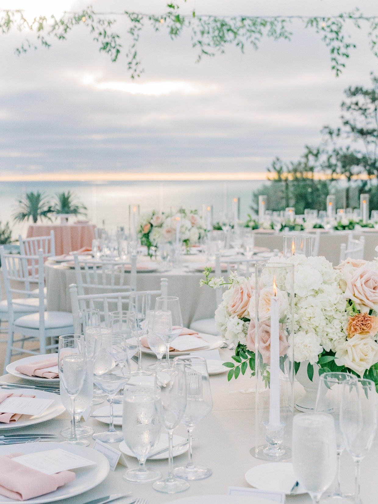 seaside wedding reception at L'Auberge Del Mar 