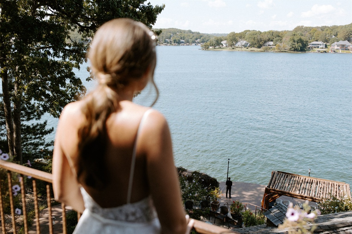 spaghetti strap wedding dress