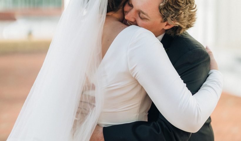 Corn dogs took on a special meaning at this otherwise classic wedding