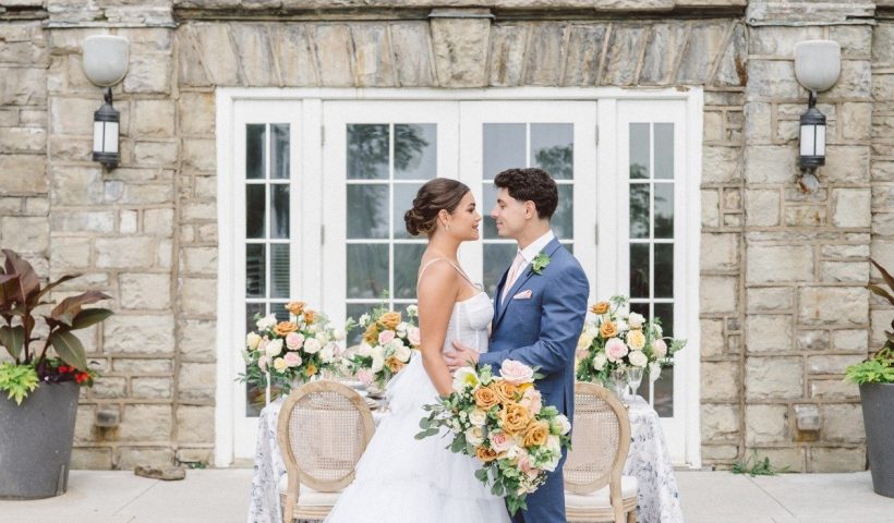 Country estate elegance meets European whimsy in this styled wedding