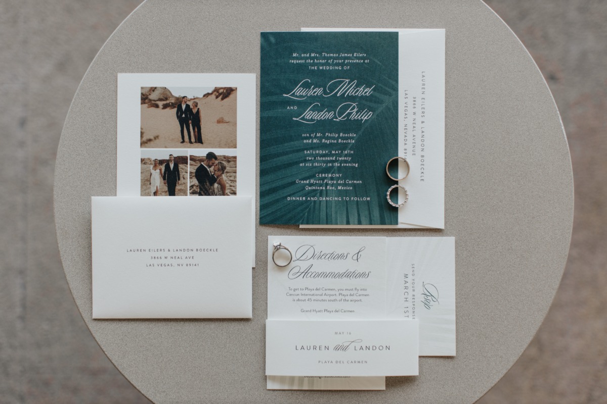 subtle tropical invitations