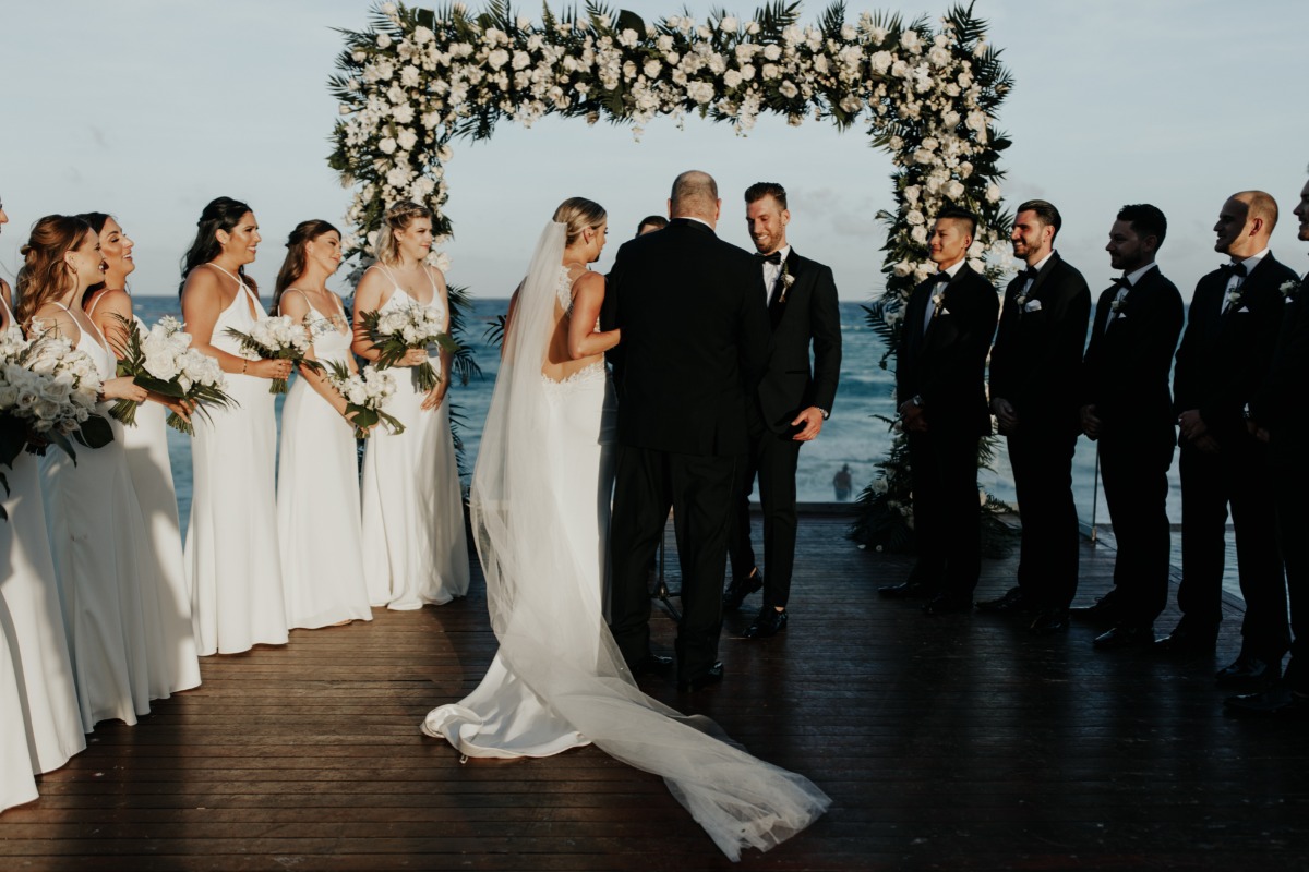 square luxury floral arch