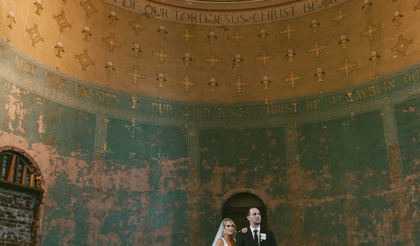 This Cincinnati bride wore a timeless dress with a surprising detail