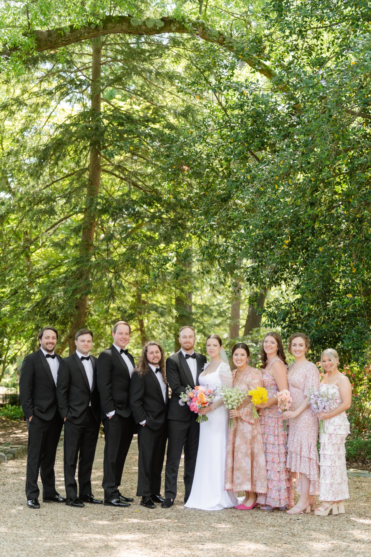 Garden party bridal party 