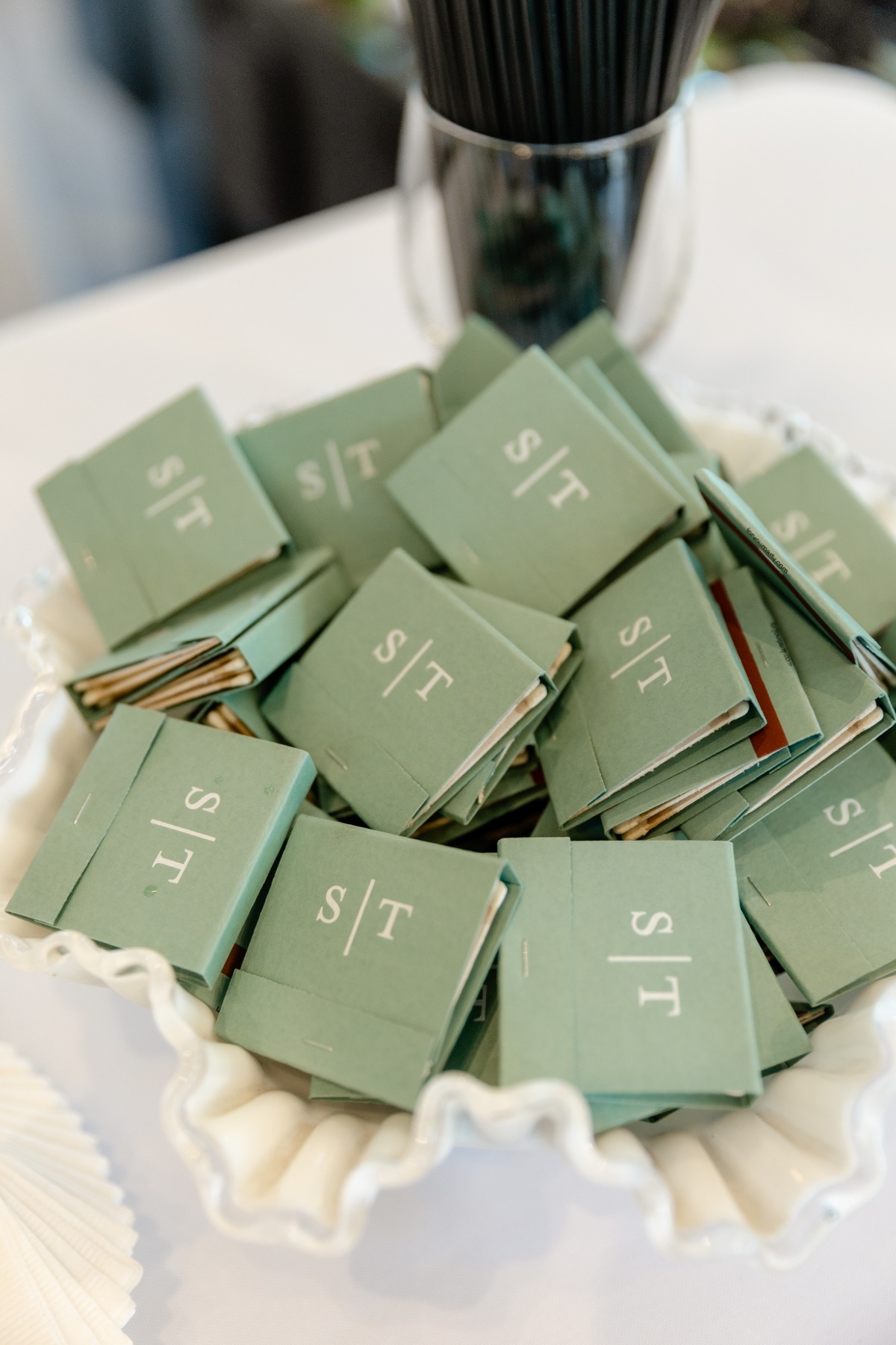 sage green custom matchbooks 